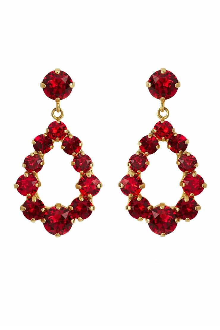 Mini Delia Earring - Red Combo