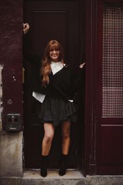 Stardust Skirt Shorts - Black /Silver
