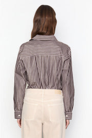 Fritilia Shirt - Dark Brown Stripe