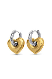 Sadie - Heart Hoop Earrings