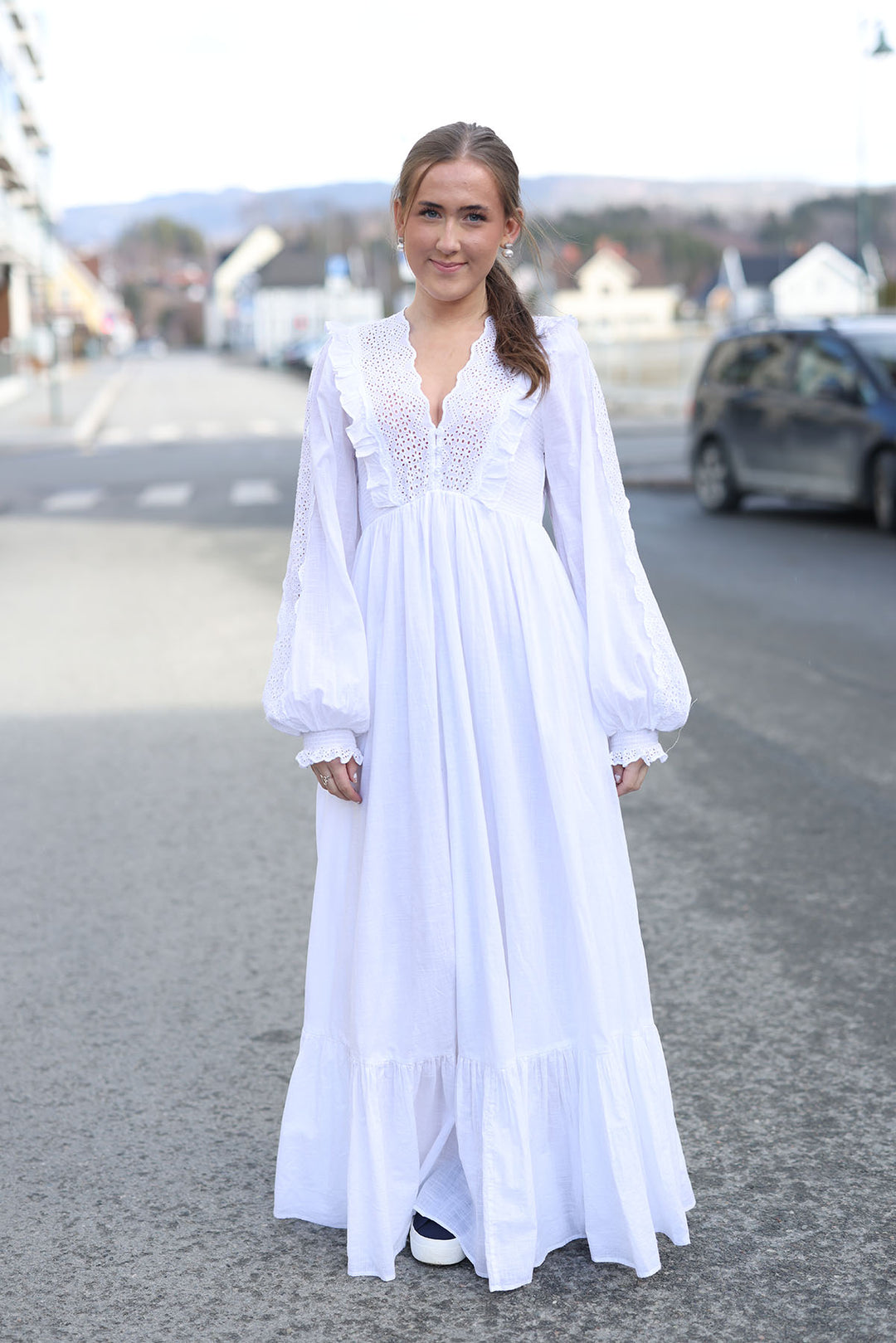 Bytimo - Cotton Slub Maxi Dress - White