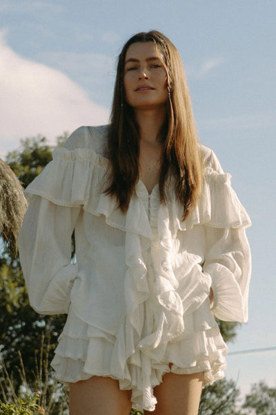Frill Blouse - Offwhite