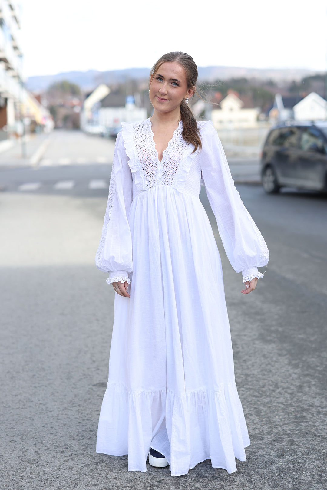 Bytimo - Cotton Slub Maxi Dress - White
