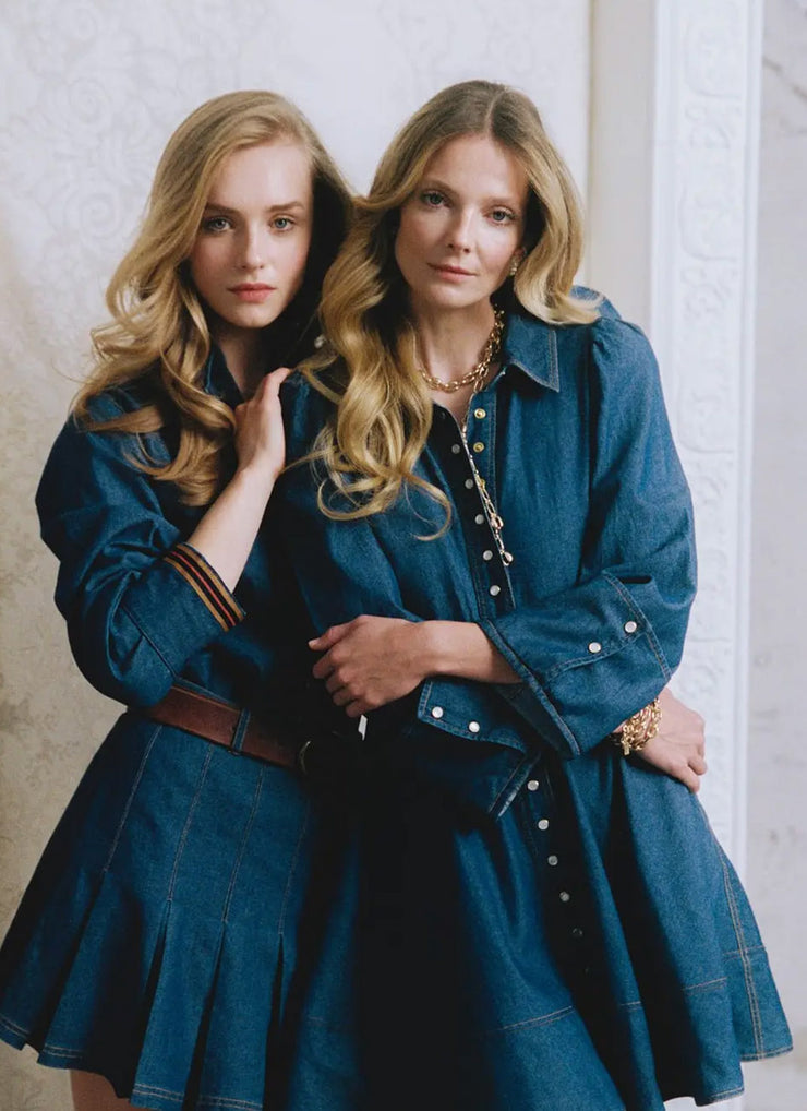Denim Mini Dress - French Blue
