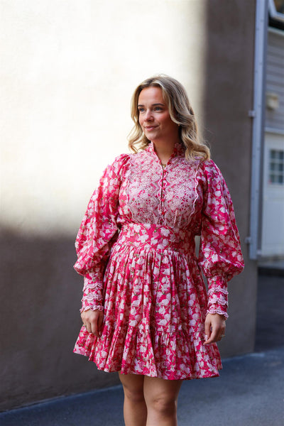 Cotton Slub Mini Dress - Poppy Meadow