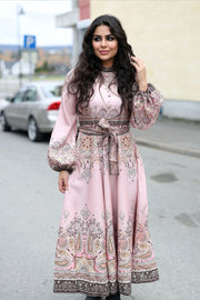 Embroidery Fall Dress - Rose