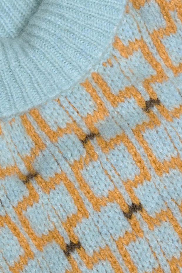 Norwegian Wool Turtleneck - Blue Mix
