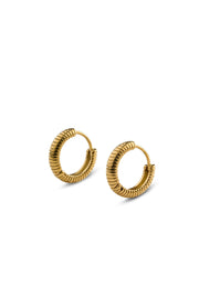 Vivia - Ribbed Hoop Earrings