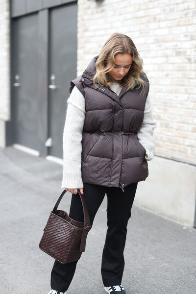 Lenox Down Vest - Dark Brown