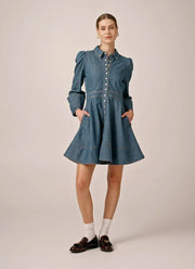 Denim Mini Dress - French Blue