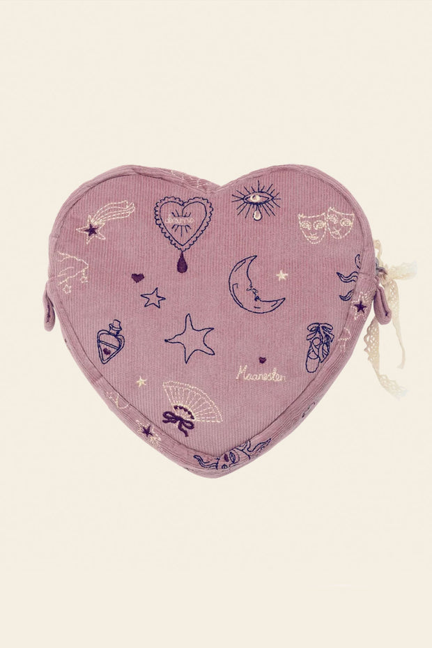 Heart Makeup Bag - Purple Magic