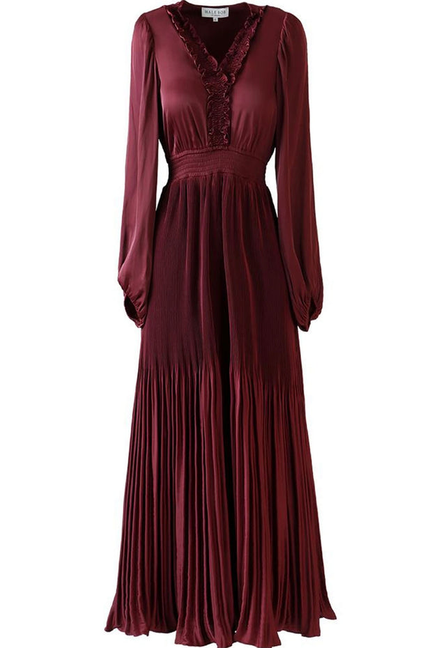 Alisson Solid Dress - Wine
