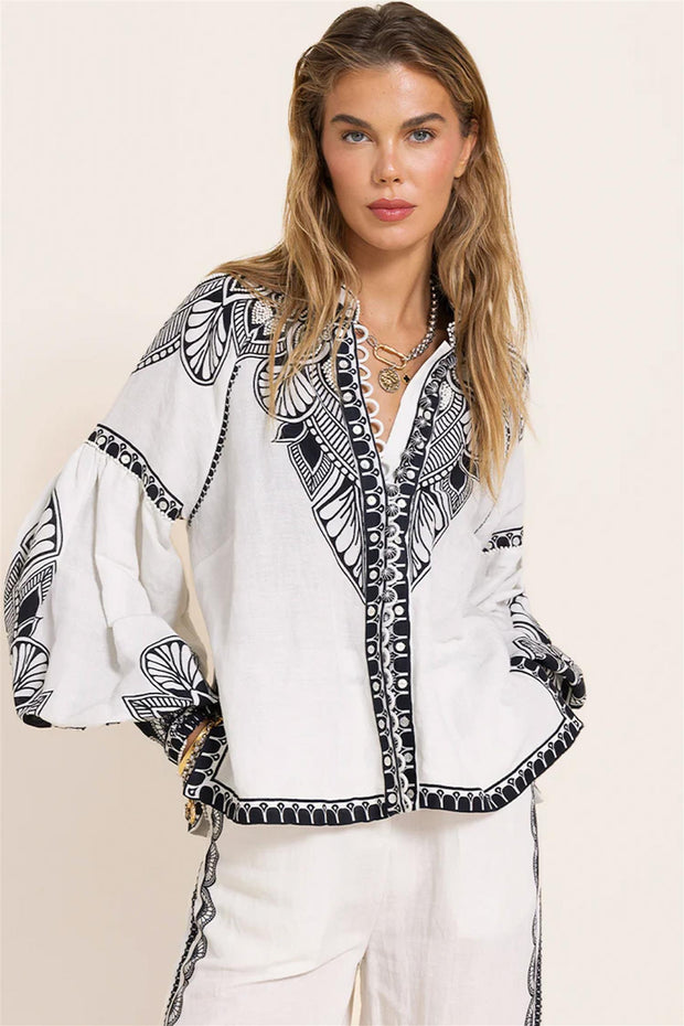 Sabrina Top - Vanilla/Onyx Black