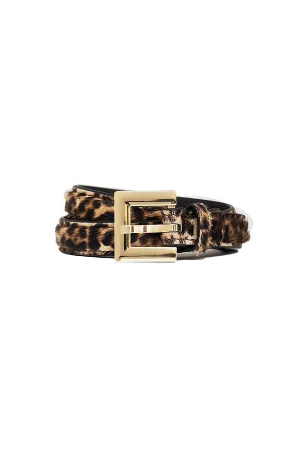 Nicola Belt - Leopard Calf Hair