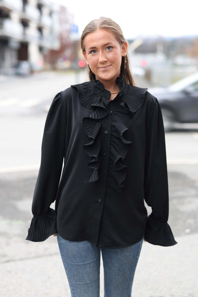 Plisse Shirt - Black