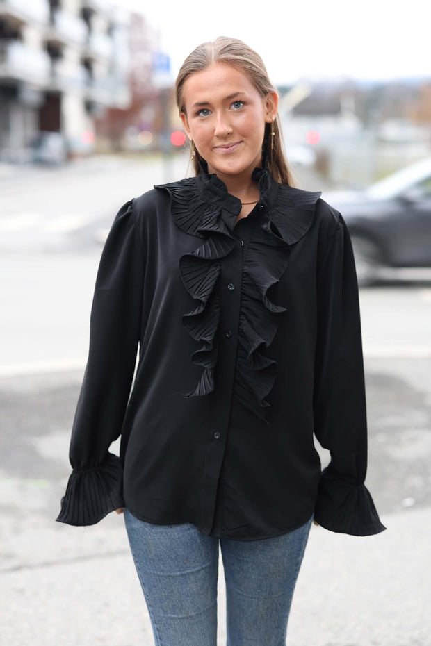 Plisse Shirt - Black