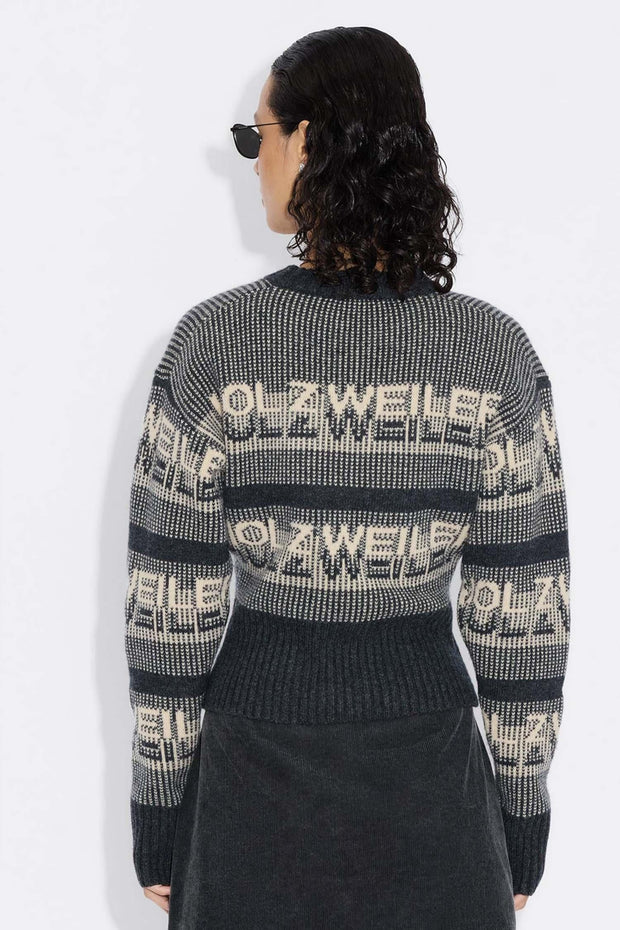 Ski Cropped Crew - Dark Grey