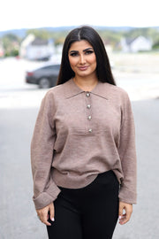 MilaCC Polo Knit - Walnut