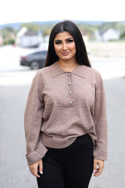 MilaCC Polo Knit - Walnut