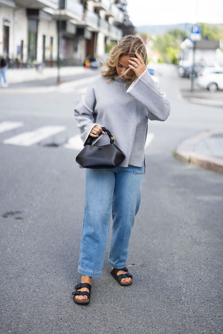 Athena Sweater - Light Grey Melange
