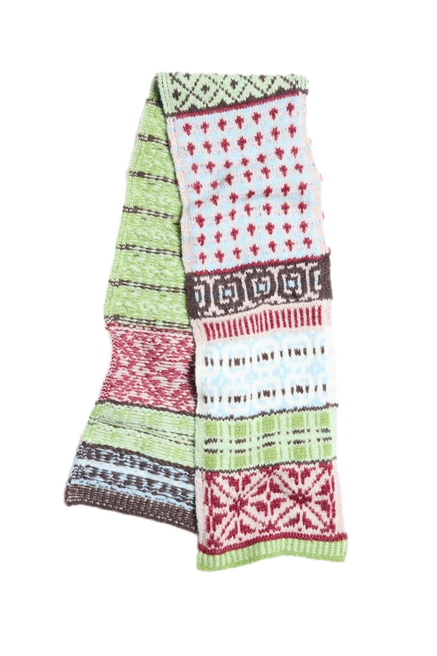 Norwegian Wool Scarf - Green Mix