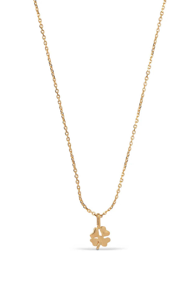 Enamel Necklace - Four-Leaf Clover