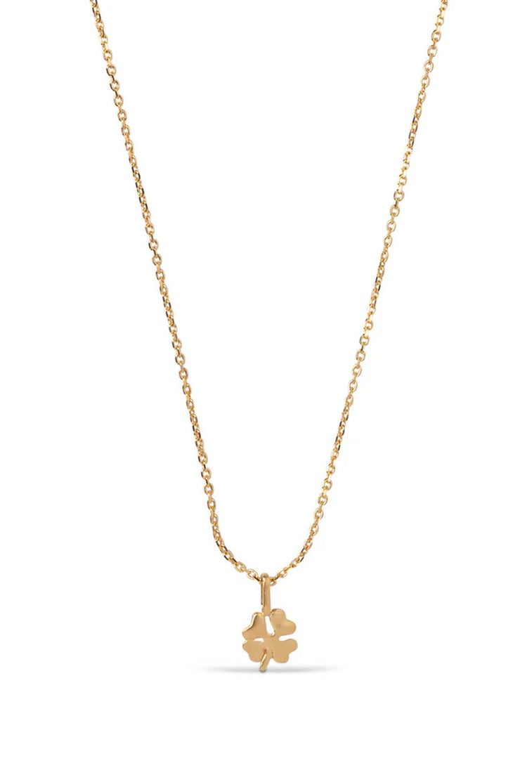 Enamel Necklace - Four-Leaf Clover