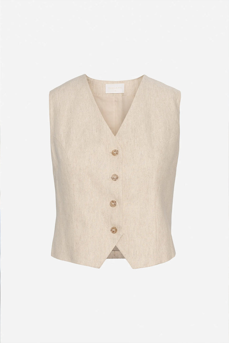 Vivienne Vest - Light Sand Melange