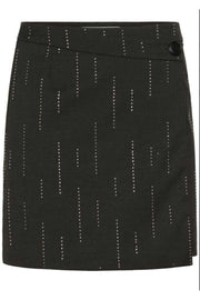 GZadria MW Wrap Skirt - Dark Grey Melange