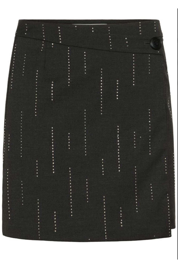 GZadria MW Wrap Skirt - Dark Grey Melange