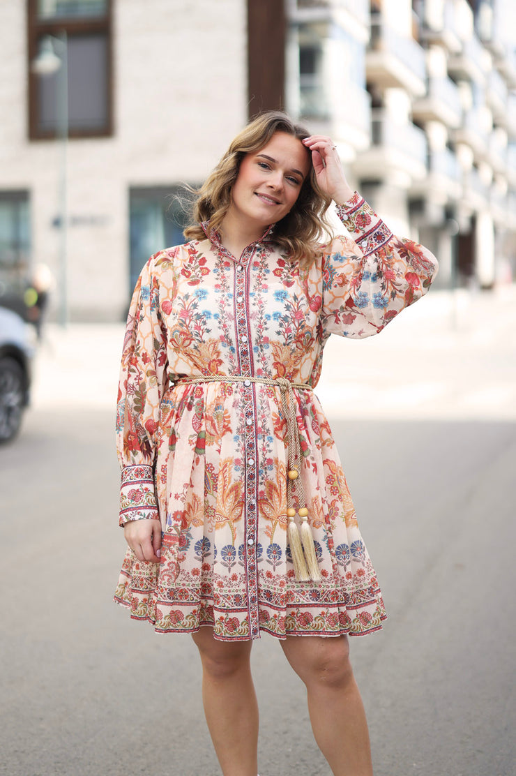 Short Dress With Linning - Red