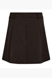 LunaCC Pocket Pleat Mini Skirt - Dark Brown