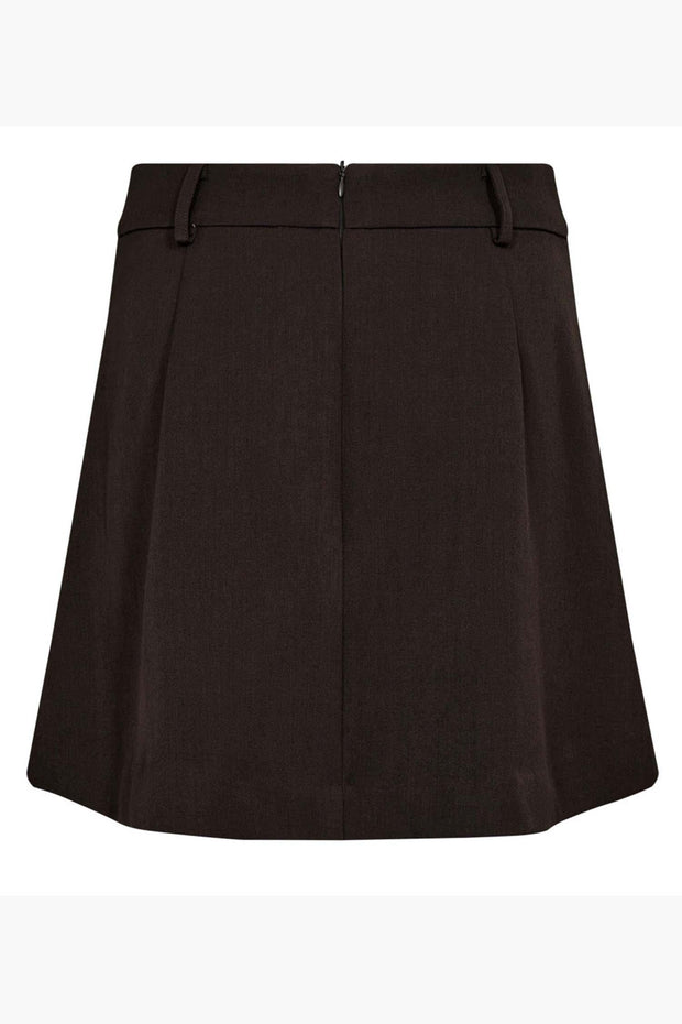 LunaCC Pocket Pleat Mini Skirt - Dark Brown