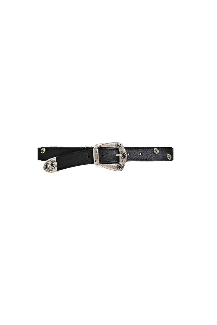 Stud Belt - Black Silver