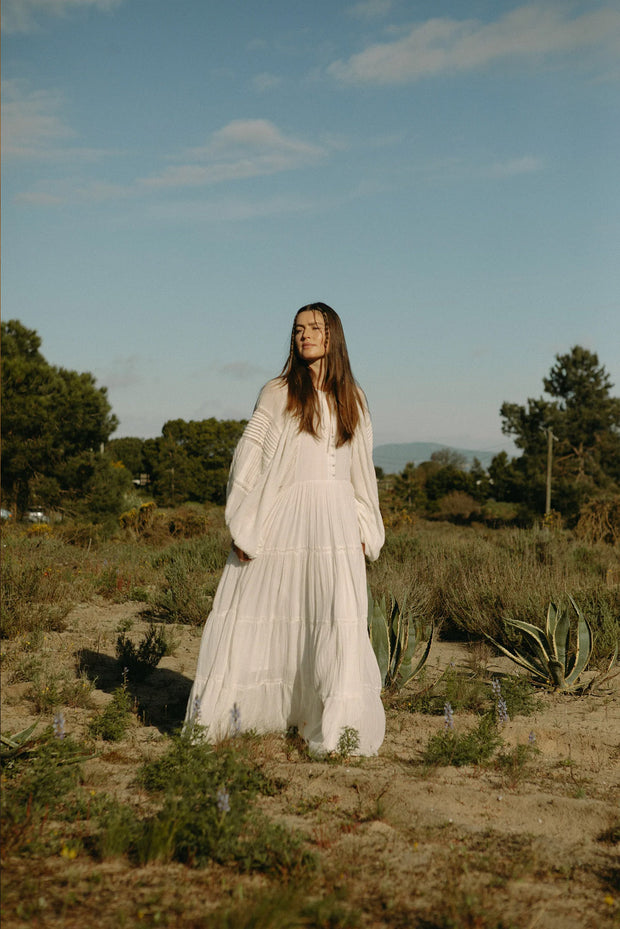 Long Ranch Dress - White