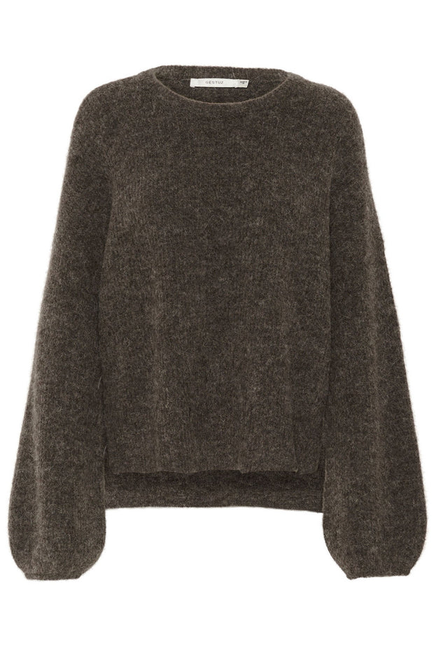 GZalpha Slit Pullover - Chestnut Melange