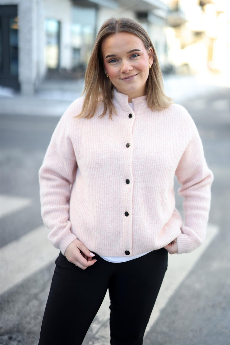 Alphagz Short Cardigan - Rose Grey Melange