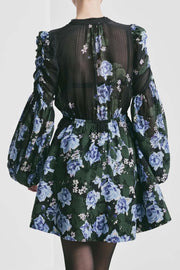 Georgette V-Neck Dress - Amadora