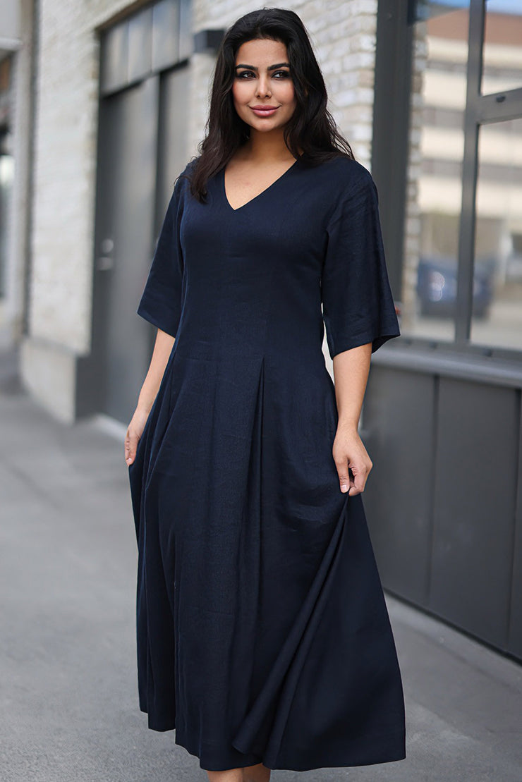 Inda Dress - Navy
