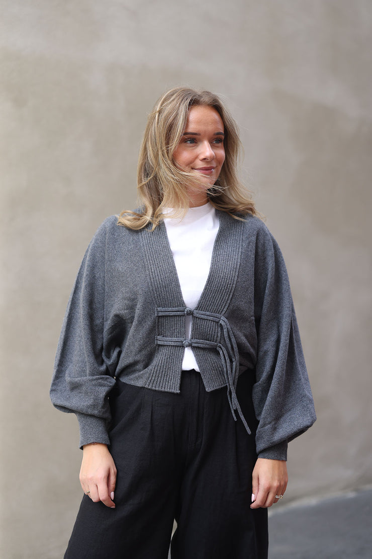 Ina Cardigan - Grey Melange