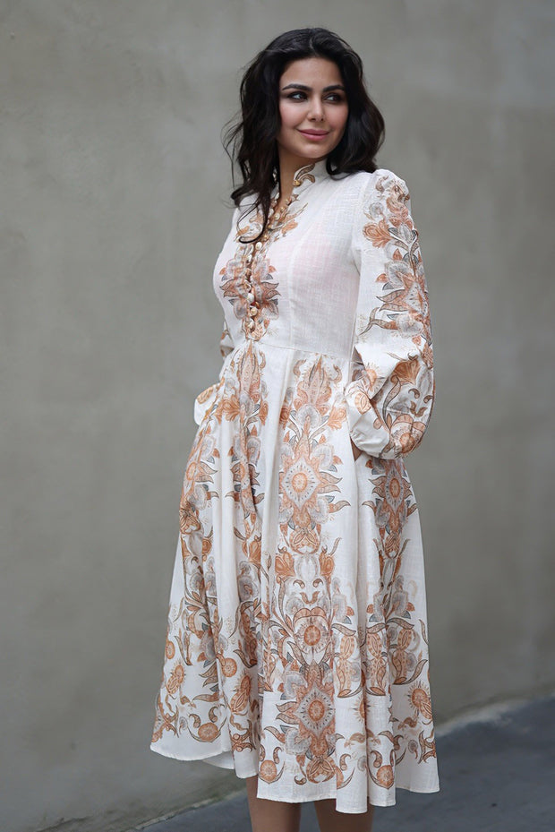 The Paisley Dress - Cream