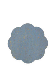 Metallic Cork Placemat - Blue/Petal