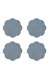Metallic Cork Placemat - Blue/Petal