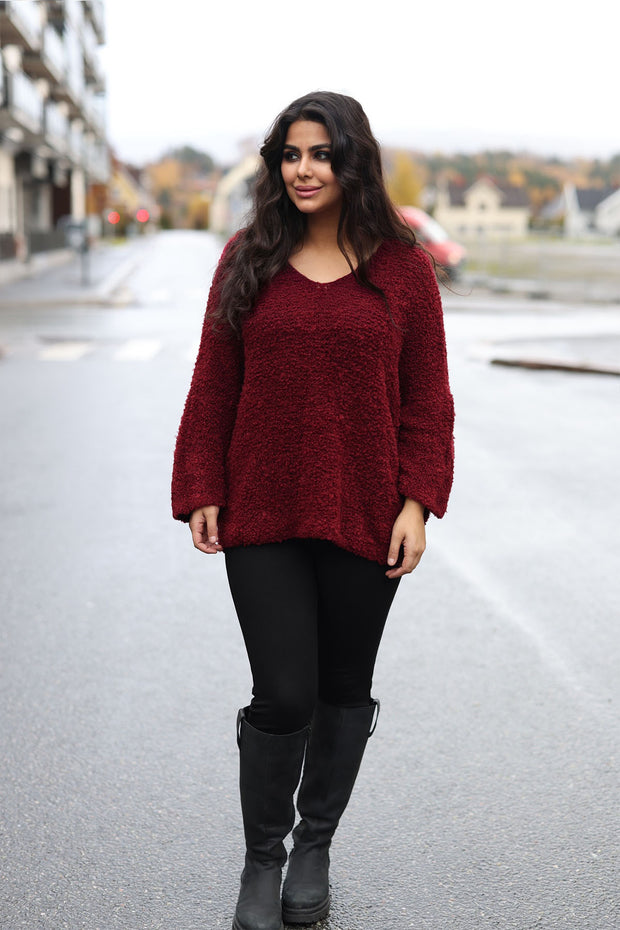 Dream wide sweater - Bordeaux