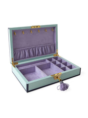 Le Wink Lacquer Jewerly Box - Ice Blue/Lavender