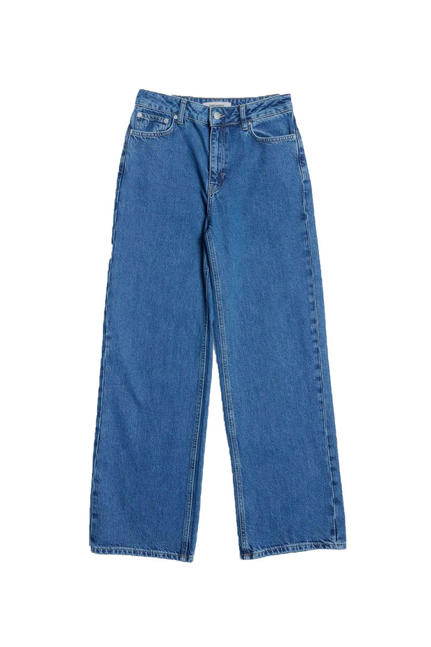 W Wide Jeans - Mid Blue