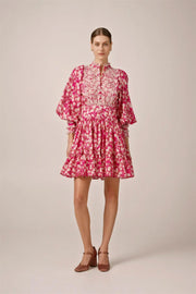 Cotton Slub Mini Dress - Poppy Meadow