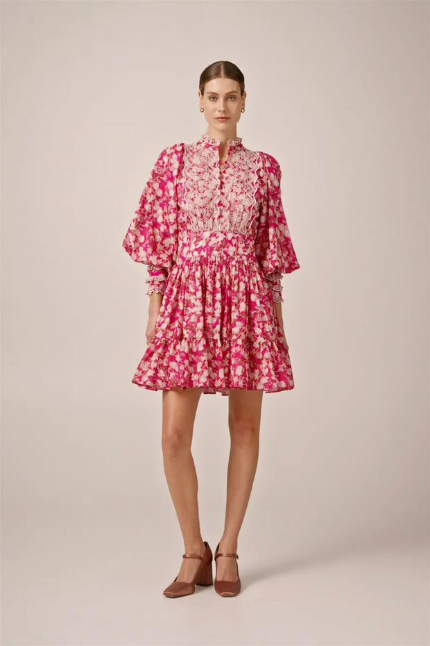Cotton Slub Mini Dress - Poppy Meadow