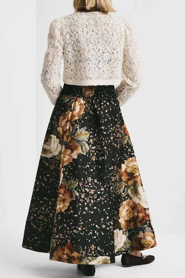 Taffeta Maxi Skirt