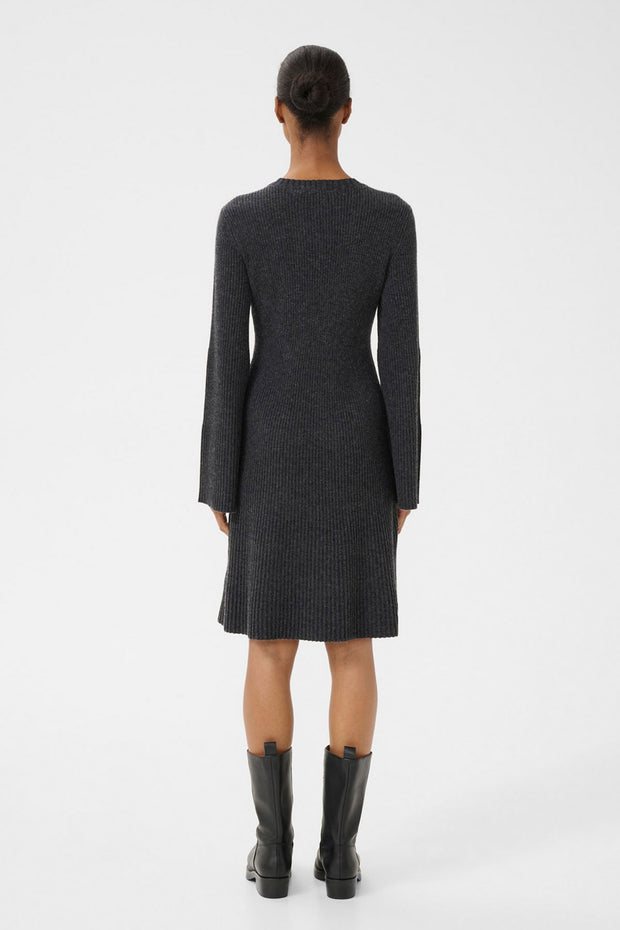 AntaliGZ Wool Short Dress - Charcoal Melange